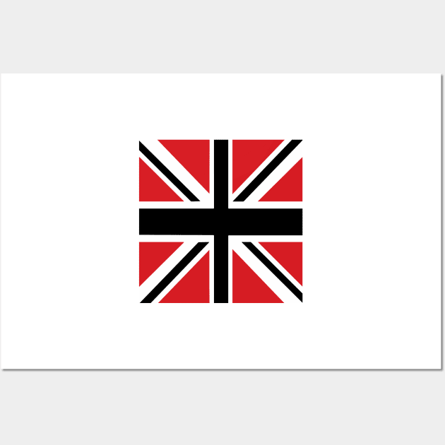 Manchester Red White Black Union Jack Flag Wall Art by Culture-Factory
